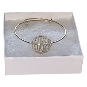 Chic 14k Gold Plated Monogram Bracelet